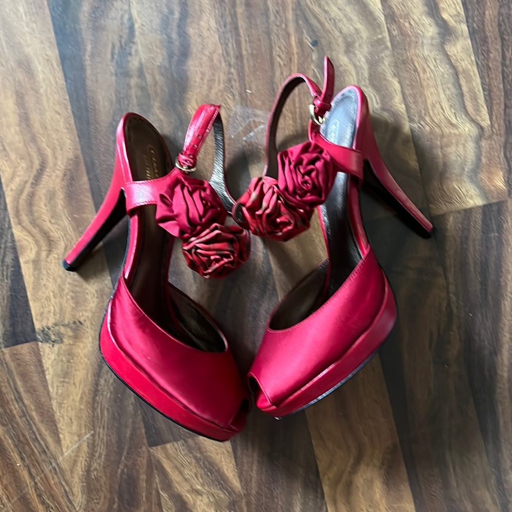 Coach red heels
